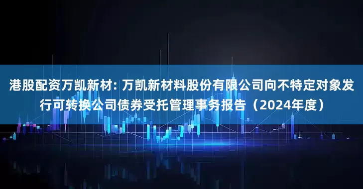 港股配资万凯新材: 万凯新材料股份有限公司向不特定对象发行可转换公司债券受托管理事务报告（2024年度）