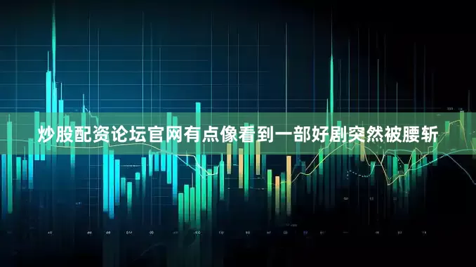 炒股配资论坛官网有点像看到一部好剧突然被腰斩